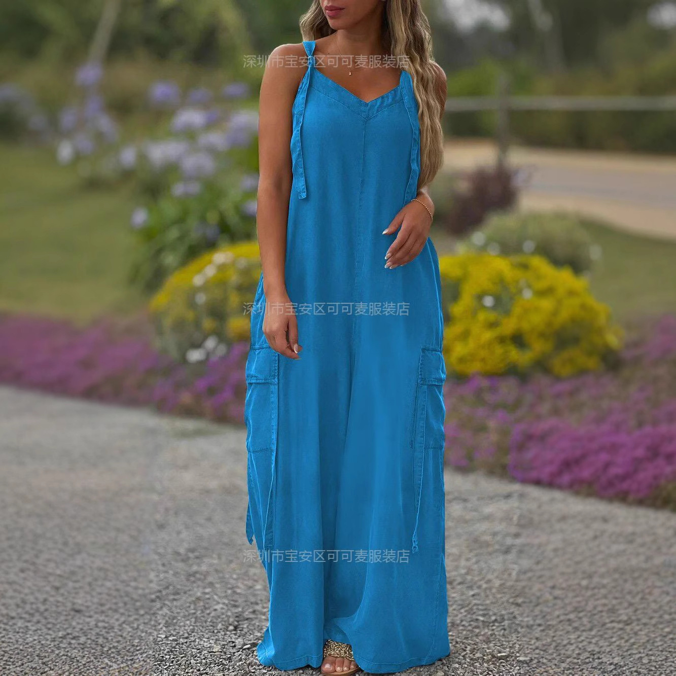 Jumpsuit Linen Relaxed - Свободный летний комбинезон, повседневный льняной комбинезон