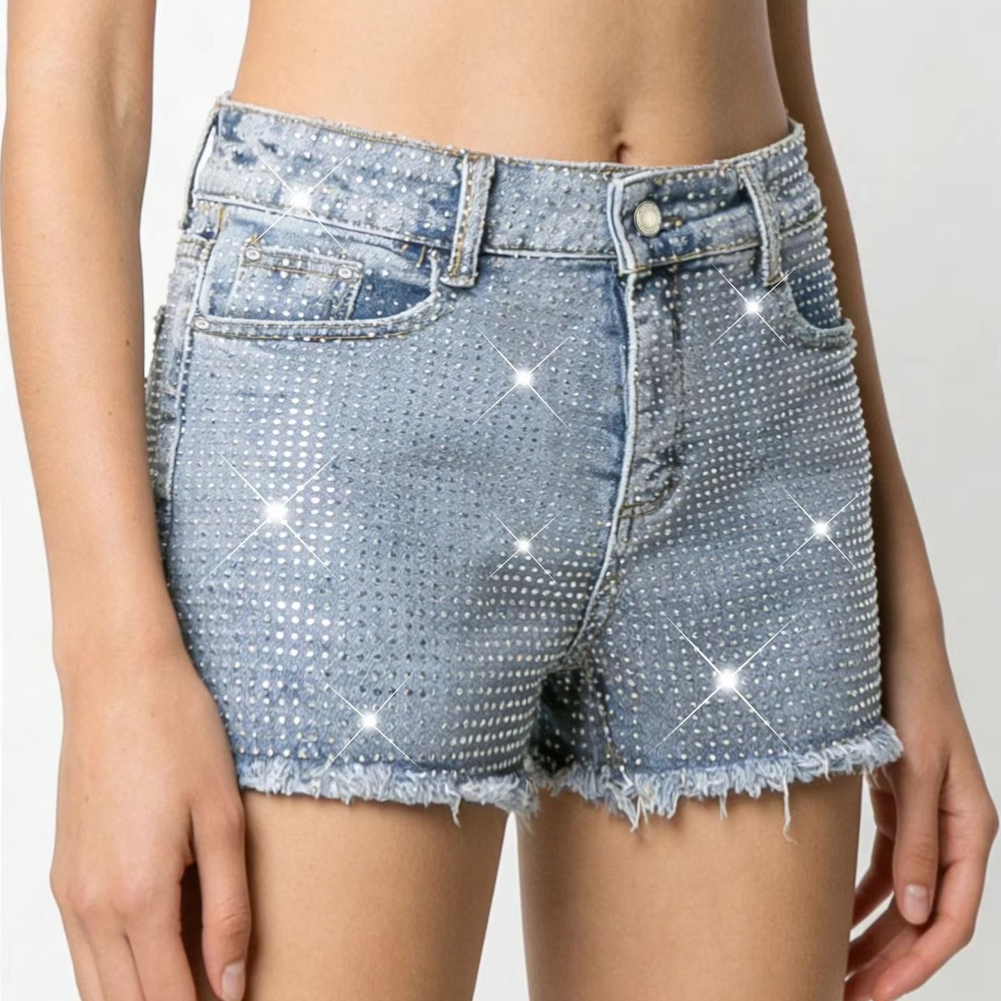 Shorts Denim Frayed - Новые женские джинсовые шорты 2026 года