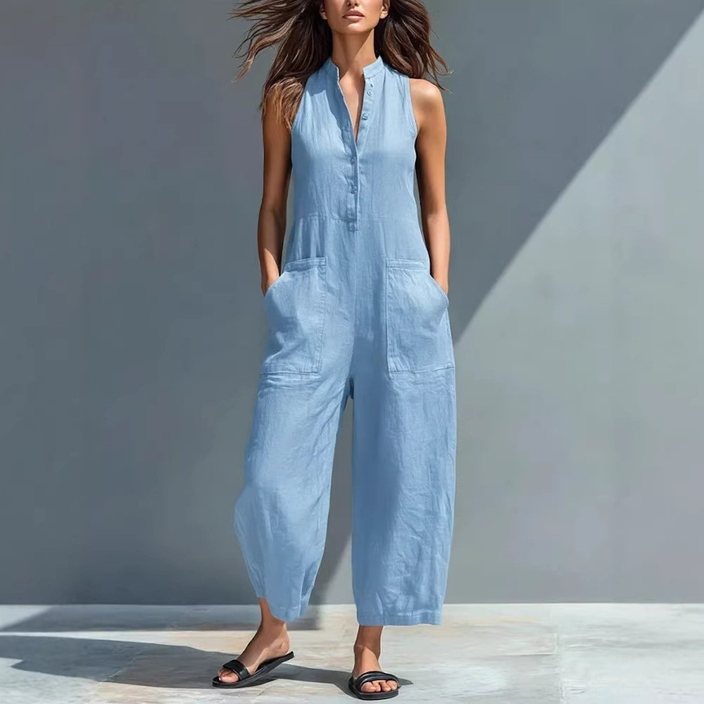 Женский комбинезон без рукавов – обзор и цена Jumpsuit Linen Relaxed