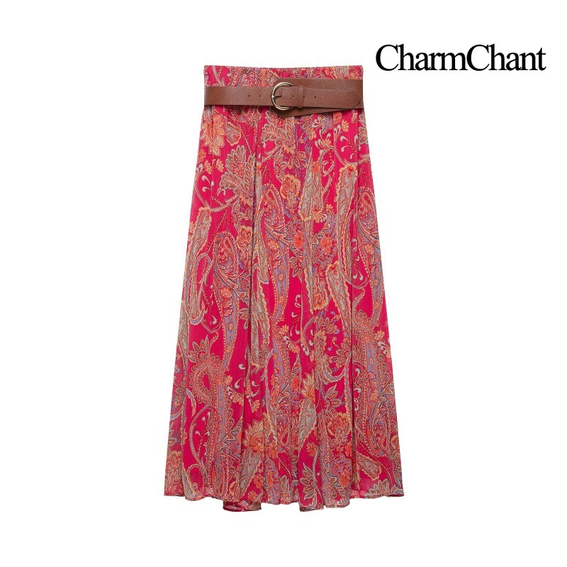 CHARMCHANT Женский комплект из – обзор и цена Midi Skirt Floral
