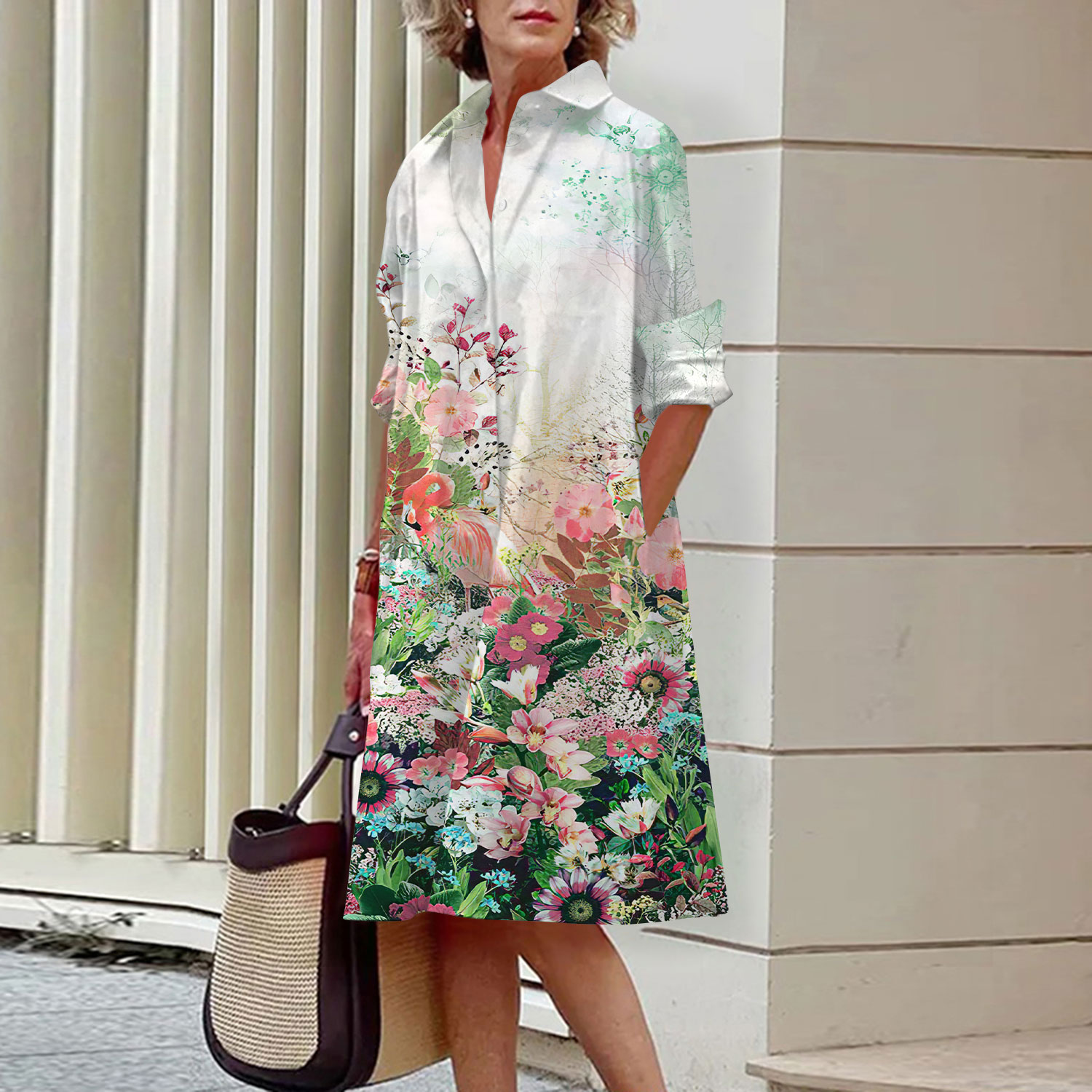 Платье-рубашка с цветочным узо – обзор и цена Midi Skirt Floral