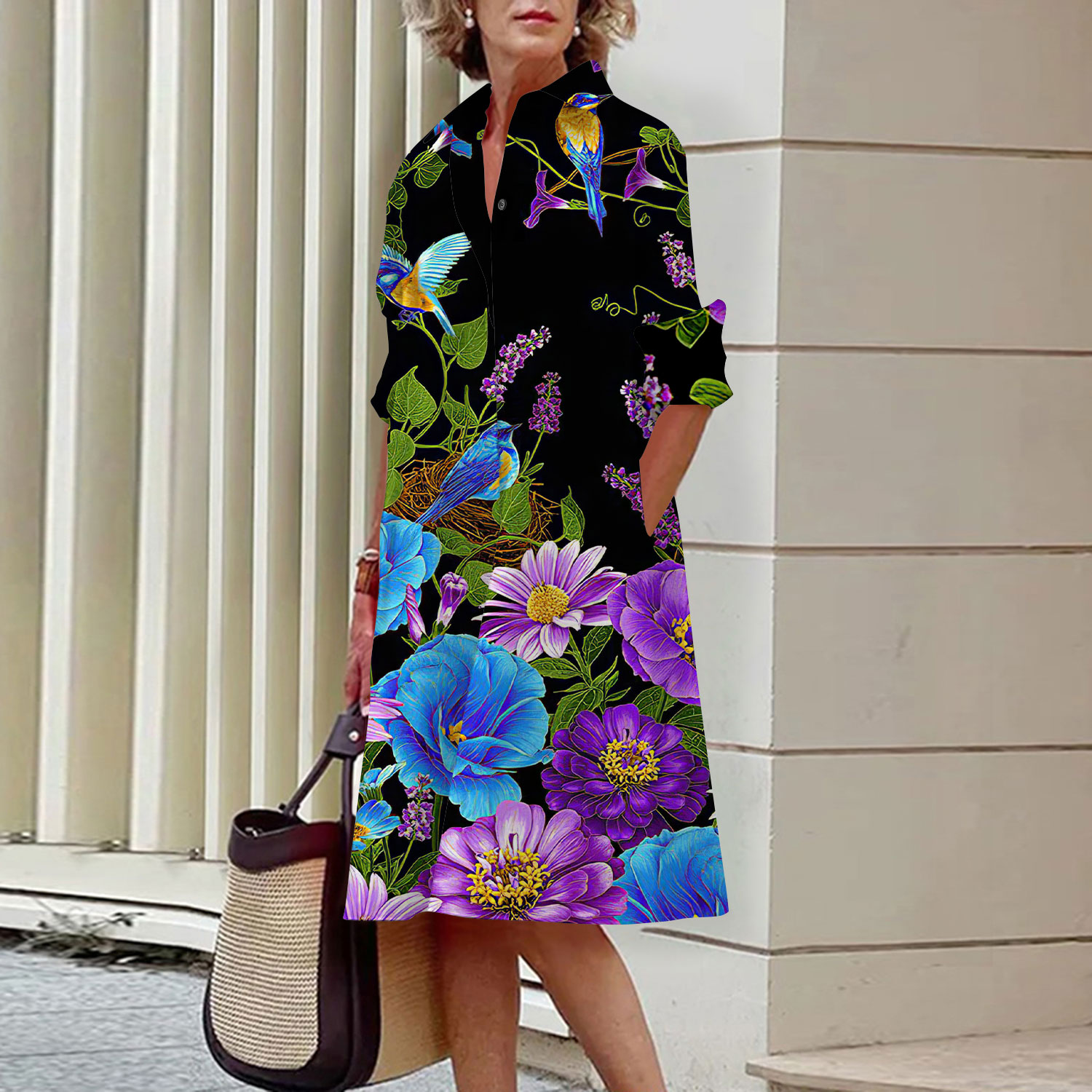 Платье-рубашка с цветочным узо – обзор и цена Midi Skirt Floral