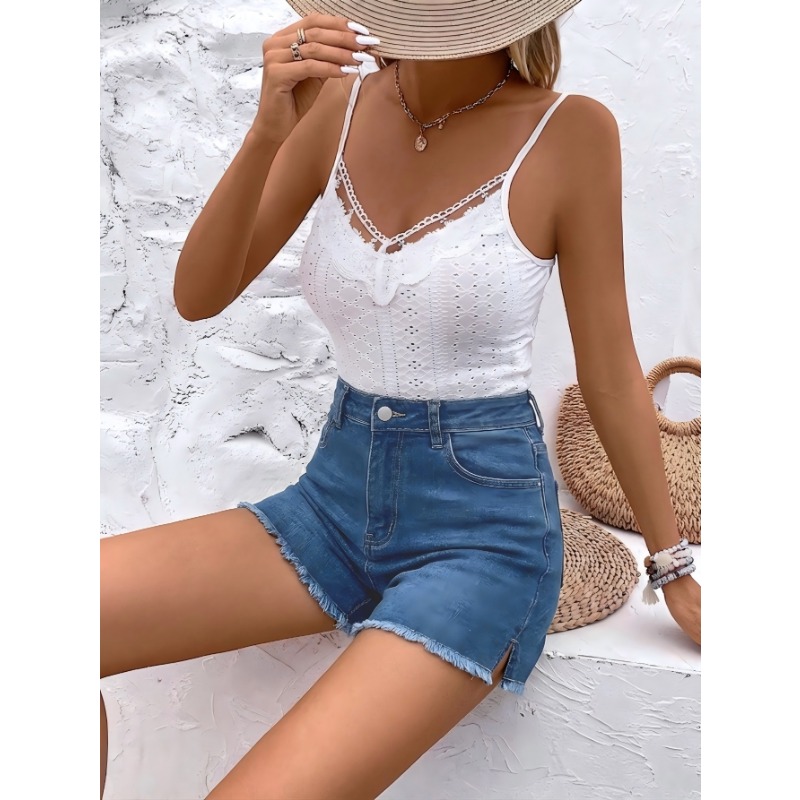 Женские джинсовые шорты с высо – обзор и цена Shorts Denim Frayed